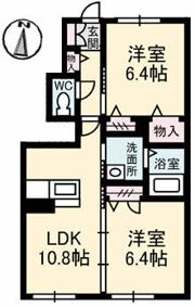 シャーメゾン万々Ⅱの間取り画像