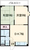 河辺ハイライフコーポの間取り画像