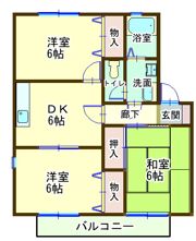 エスポワールB棟の間取り画像