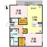 リバード東住吉の間取り画像