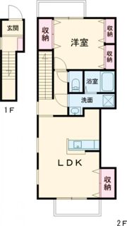 フラッツァ ドゥーズ Cの間取り画像