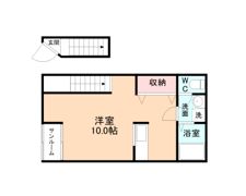 ワンルームマンションカナディアンの間取り画像