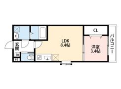 abetina野芥の間取り画像