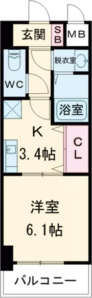 セオリー神戸アネシアの間取り画像