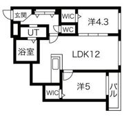 レジデンス北18条の間取り画像