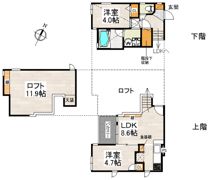 CB和白オーシャンフォルムの間取り画像