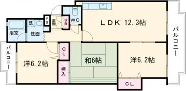 シャロームDの間取り画像