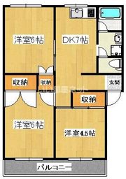 サニーコーポラス国分寺F棟の間取り画像