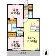 メゾンボヌールの間取り画像