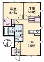 RAINBOW中島 B棟の間取り画像