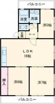 ベルシティ板倉の間取り画像