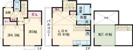 朝日町4丁目戸建の間取り画像