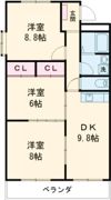 エクスクリエ桜橋の間取り画像