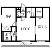 リベルティ南平岸の間取り画像