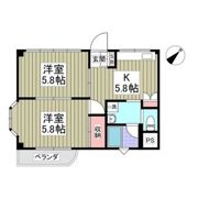 温水TBハイツわたなべの間取り画像