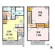 ウエスト ビーグル Dの間取り画像