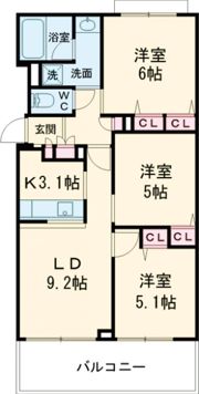 クリオ河辺の間取り画像