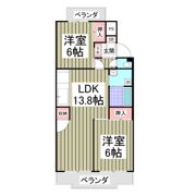 行田ハイツ2号棟の間取り画像