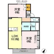 ﾌﾚｼｭｰﾙ・ﾄﾞｩ・ｱﾋﾞﾀｼｵﾝ B棟の間取り画像