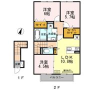すずらんハイツの間取り画像