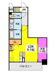 アビターレ吉塚駅前の間取り画像