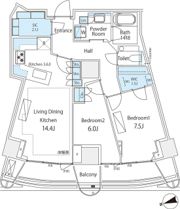 パークコート神宮北参道 ザ タワーの間取り画像