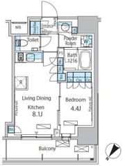 パークアクシス渋谷神山町の間取り画像
