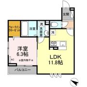 福生Haleleaの間取り画像