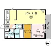 Quattro Soldi 花畑(ｸｱﾄﾛ ｿﾙﾃﾞｨ ﾊﾅﾊﾞﾀｹ)の間取り画像