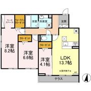 リヴェール的場の間取り画像