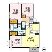 D-room鳥飼の間取り画像