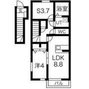 フルールポミエA棟の間取り画像