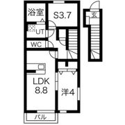 フルールポミエA棟の間取り画像