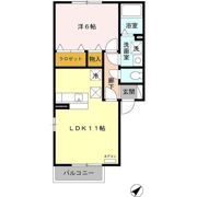ガーデンリーブス Aの間取り画像