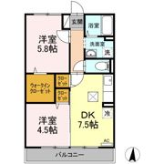 ジュネス北御座の間取り画像
