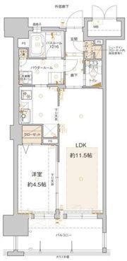 アクタス博多グランミライの間取り画像