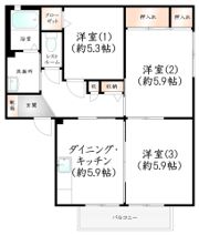フォレストビューハルダB棟の間取り画像