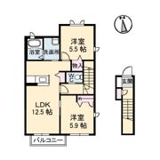 ウィンズ B棟の間取り画像