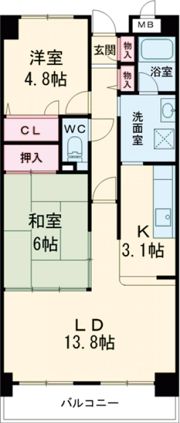 日光ハイツ加古川壱番館の間取り画像