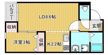 CHRONO二日市の間取り画像