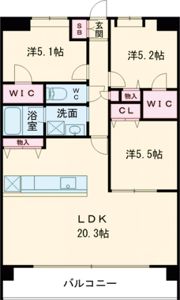 LIBTH原水の間取り画像