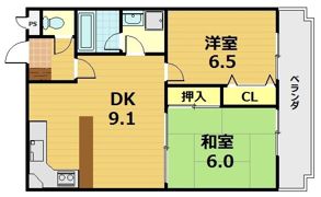 グランデュール桃山の間取り画像