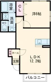K-idealTOSU(ケーディアルトス)Ⅱ A棟の間取り画像