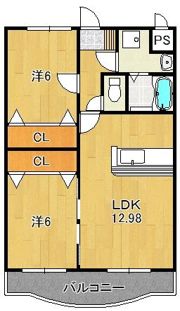 ドミールパレス櫛原の間取り画像