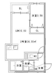 メゾンクレール南福岡駅前の間取り画像