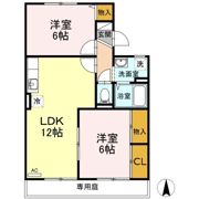 ヴィルヌーブ B棟の間取り画像