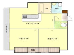 ノーブル平和大通りの間取り画像