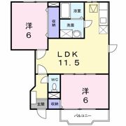 アラモードヴィラ弐番館の間取り画像