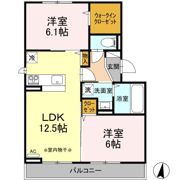 セジュール・リリー Dの間取り画像