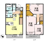 D-roomウィスタリアの間取り画像